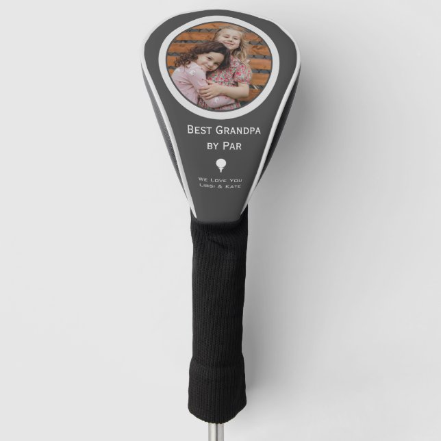 Beste Opa von Par Foto Golf Head Cover Golf Headcover (Vorderseite)