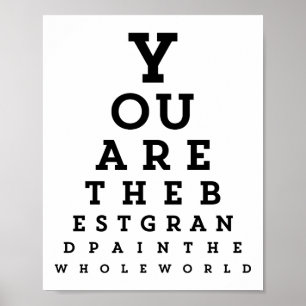 Beste Opfertypografie   Snellen Chart Poster