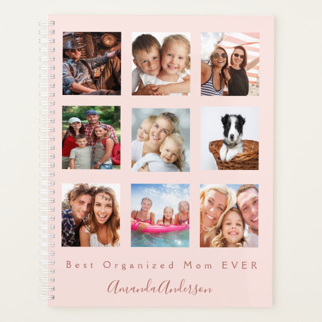 Beste organisierte Mutter Foto Familie rot Rosa 20 Planer (Vorderseite)