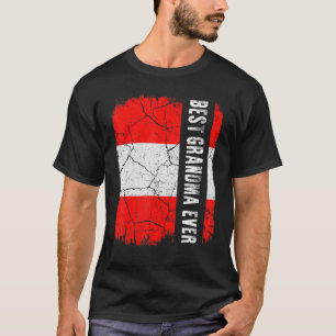 Beste österreichische Oma je Österreich Flaggenmut T-Shirt