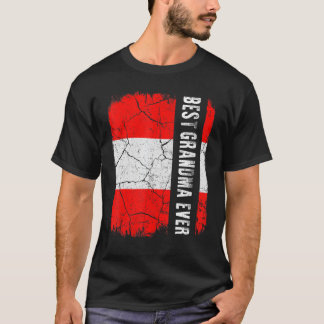 Beste österreichische Oma je Österreich Flaggenmut T-Shirt