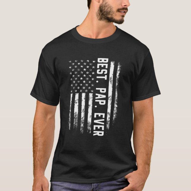 Beste Pap je Amerika Flag Geschenk für Männer Vate T-Shirt (Vorderseite)