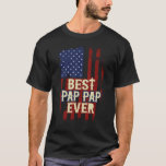 Beste Pap Pp je amerikanische Flagge Vintag Opa T-Shirt<br><div class="desc">Eine nette und lustige Geschenkidee für Ihren Papa oder Großvater,  Vater in Law Stipdad am Geburtstag oder Geburtstag,  Schwangerschaftsankündigung,  Großeltern Tag kann auch ein nettes Erntedank Geschenk oder Weihnachtsgeschenk Idee oder 4. Juli Geschenk für einen Veteranen Opa.</div>