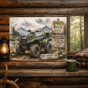 Beste Papa-Abenteuer-Kunst Feiertagskarte