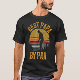 Beste Papa By Par Vintag Vatertag Golf Grand Prix T-Shirt