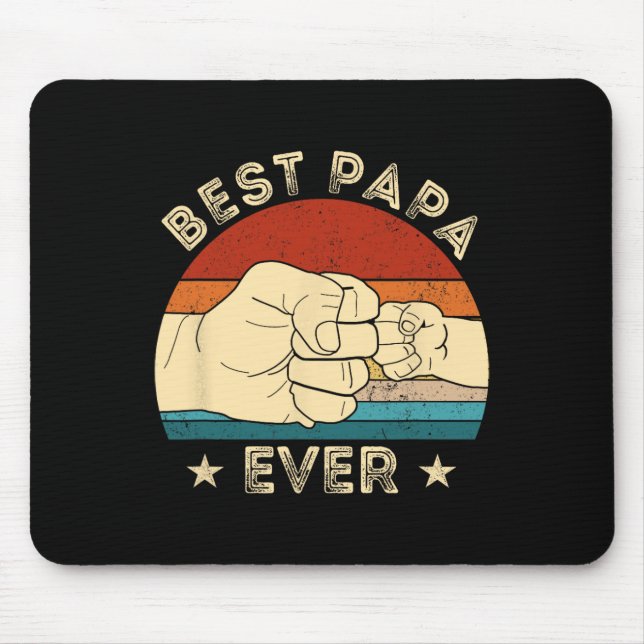 Beste Papa Ever Faustbrunnen Großartiger Großvater Mousepad (Vorne)