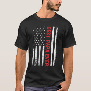 Beste Papa-Fahne aller amerikanischen Fahne am 4. T-Shirt