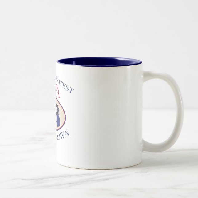 Beste Papa-Hände unten Zweifarbige Tasse (Rechts)