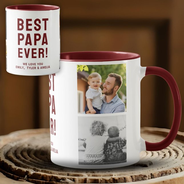 Beste Papa je 4 FotoCollage Tasse (Von Creator hochgeladen)