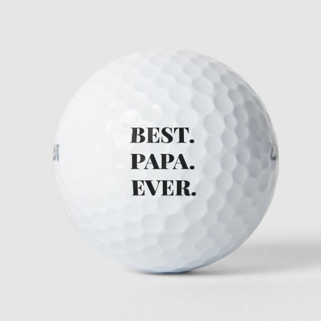 Beste Papa je Moderne Typografie Golfball (Vorderseite)