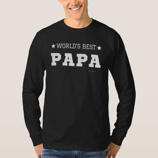 Beste Papa je Papa Vater Großvater Papa Fathe T-Shirt (Vorderseite)