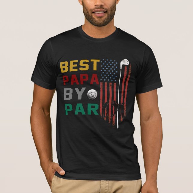 beste Papa nach Par Golf T - Shirt (Vorderseite)