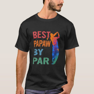 Beste Papa Par Vintag Golf T-Shirt
