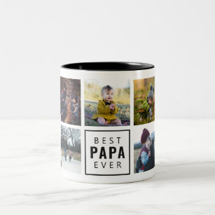 Beste PAPA-Tasse für kundenspezifisches Foto Zweifarbige Tasse