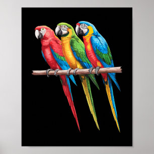 Beste Papagei-Kunst für Männer Frauen Kinder Trope Poster