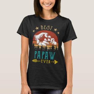 Beste Papaw-Familie mit Vintager Faustblase T-Shirt