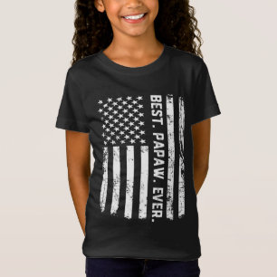 Beste Papaw-jemals-Vintage amerikanische Flagge T-Shirt