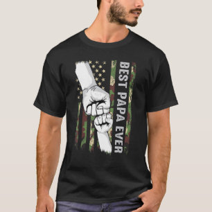 Beste Papierpumpe mit amerikanischer Fahne T-Shirt