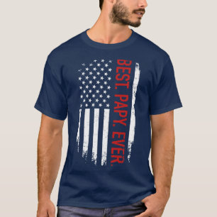 Beste Papy je mit uns Amerikaner Vintag für Groß T-Shirt