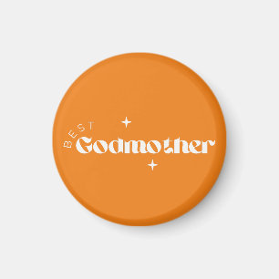 Beste Patentante Karte (Senfhintergrund) Magnet