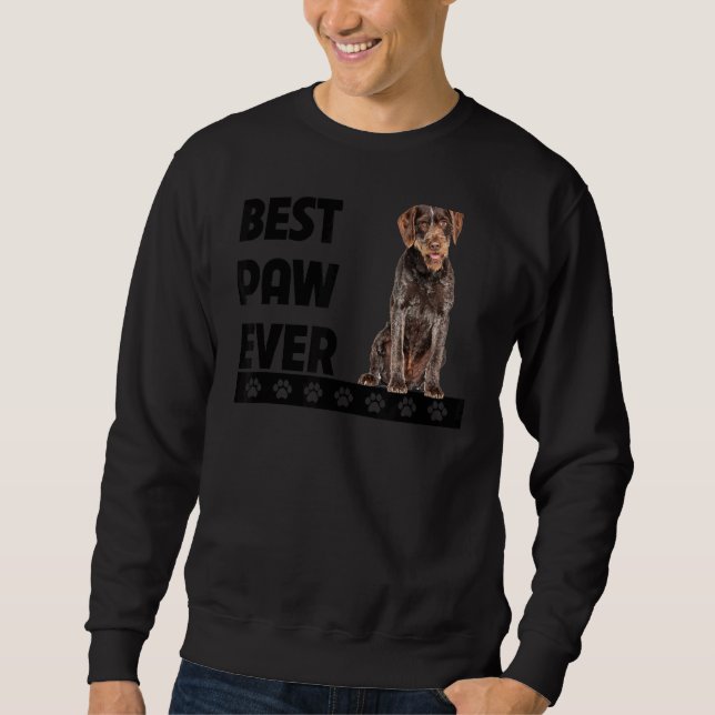Beste Paw je deutsches Drahthaar Pointer Vater Vat Sweatshirt (Vorderseite)