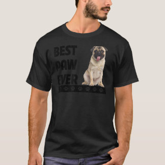 Beste Paw je Mops Vater Väter Tag Hund Eltern T-Shirt