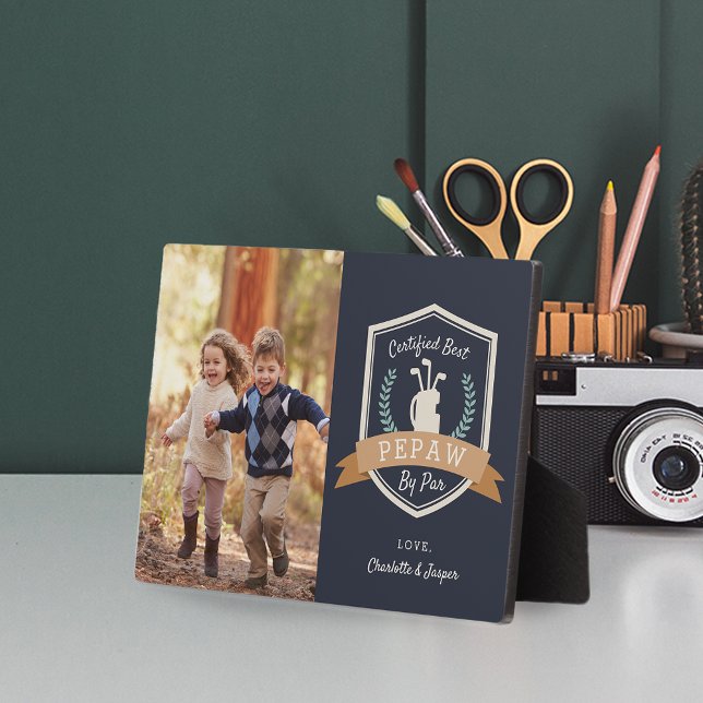 Beste Pepe nach Par | Golf Opa Foto Fotoplatte (Von Creator hochgeladen)