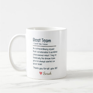 Beste Personalisierte Teamwertschätzung Kaffeetasse