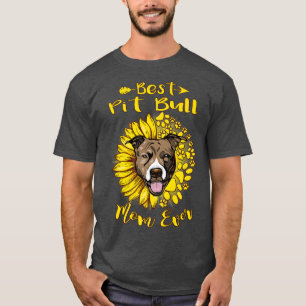 Beste Pit Bull Dog Mama je Sonnenblume Sonnenblume T-Shirt