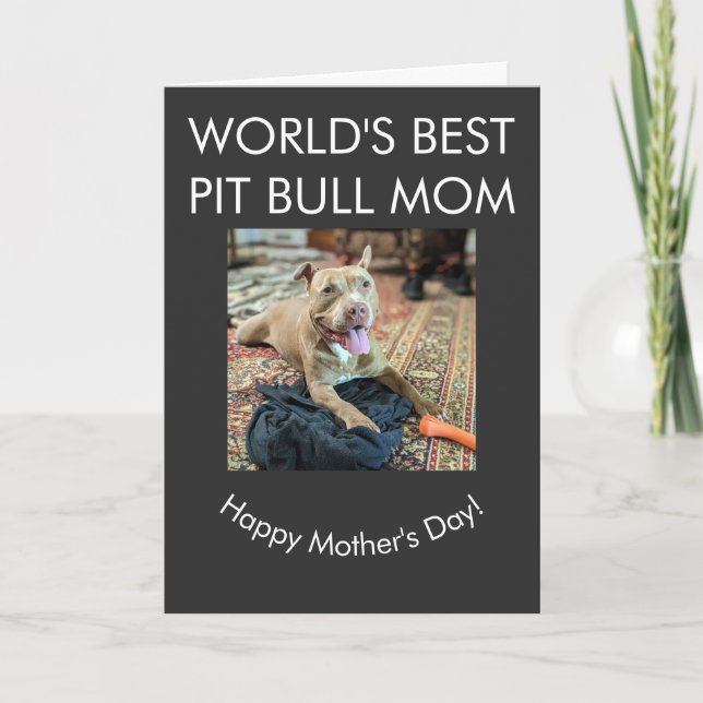 Beste Pit Bull-Mutter der Welt Karte (Vorderseite)