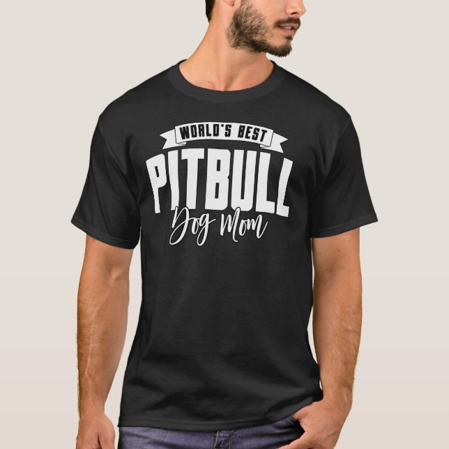 Beste Pitbull-Hund-Mama T-Shirt (Vorderseite)