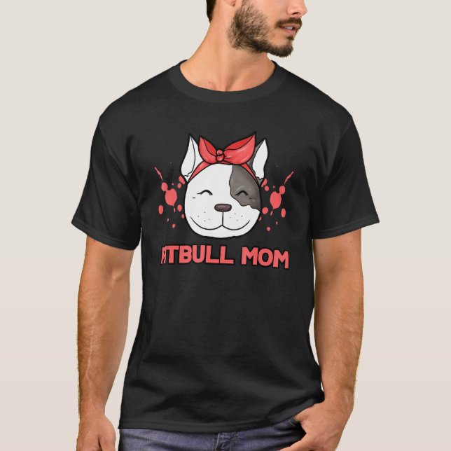 Beste Pitbull-Mutter Mama Hundebesitzerin T-Shirt (Vorderseite)