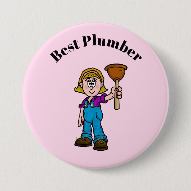 Beste Plumberschaltfläche für Frauen Button (Vorderseite)