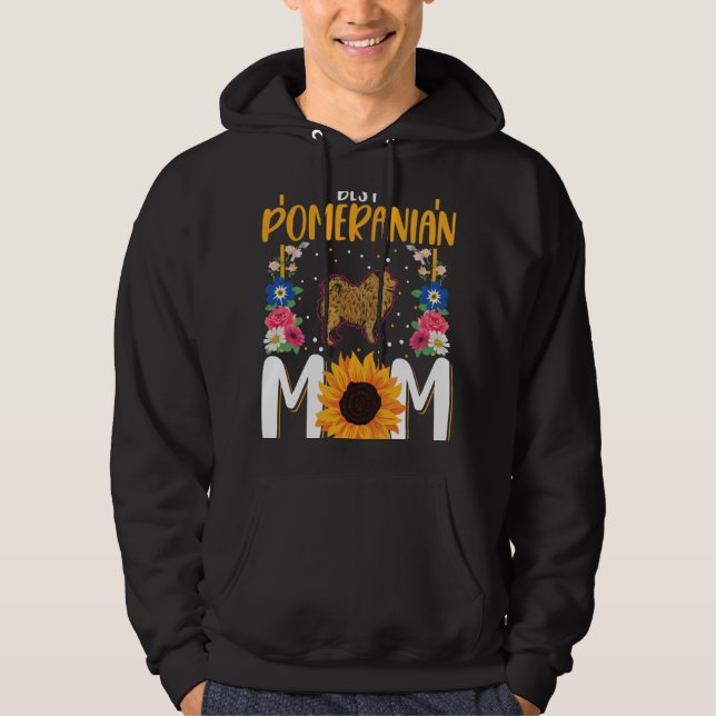 Beste Pomeranian-Mutter überhaupt Hoodie (Vorderseite)