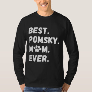Beste Pomsky Mama je Funny Spitz Husky Dog T-Shirt