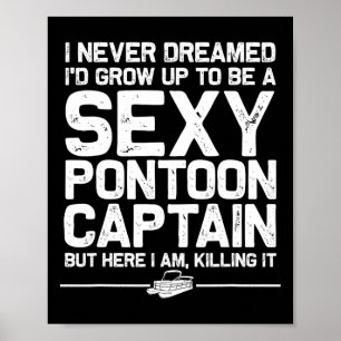 Beste Pontoon Kapitän Kunst Für Männer Frauen Boot Poster