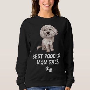 Beste Poochon-Mama je für Bichon Cross Poodle-Lieb Sweatshirt