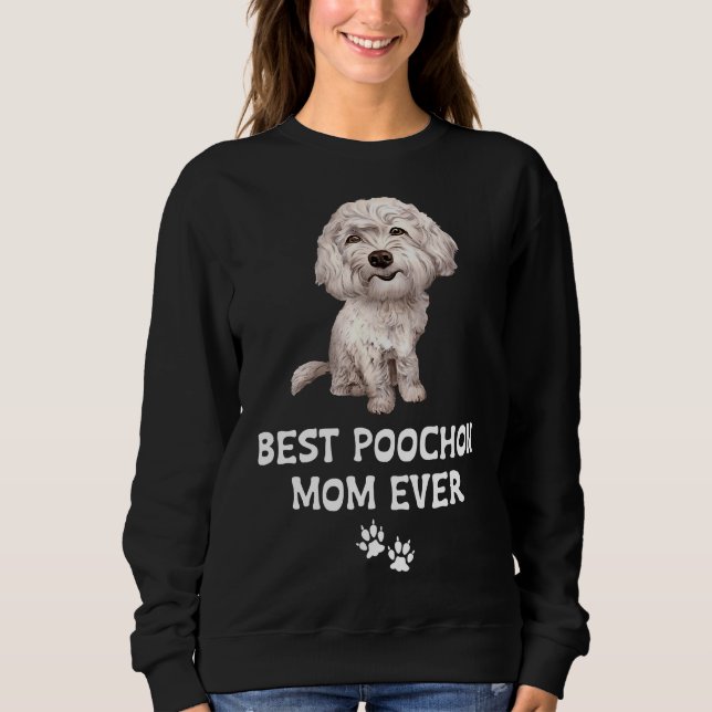 Beste Poochon-Mama je für Bichon Cross Poodle-Lieb Sweatshirt (Vorderseite)