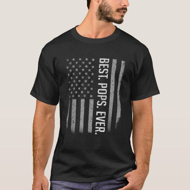 Beste Pop je US-amerikanische Flaggengeschenke für T-Shirt (Vorderseite)