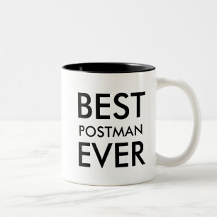 Beste Postman je   Office-Geschenk zum Personalisi Zweifarbige Tasse