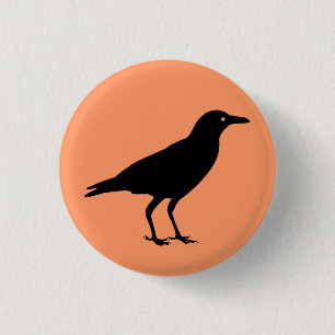 Beste Preis-Schwarz-Krähe Halloween Button