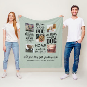 BESTE PREISE! DOG Owner Quotes FOTO COLLAGE Gesche Fleecedecke