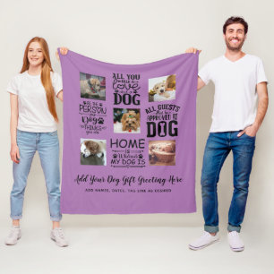 BESTE PREISE! DOG Owner Quotes FOTO COLLAGE Gesche Fleecedecke