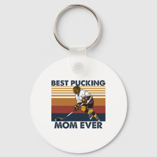 Beste puckende Mutter überhaupt Lustiger Hockey-Mu Schlüsselanhänger