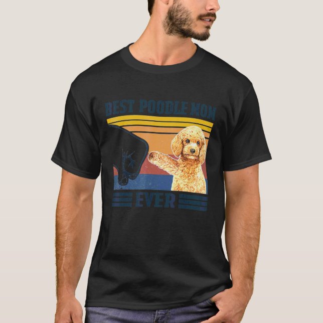 Beste Pudel-Mutter Aller Zeiten  Hunde-Mutter Mütt T-Shirt (Vorderseite)