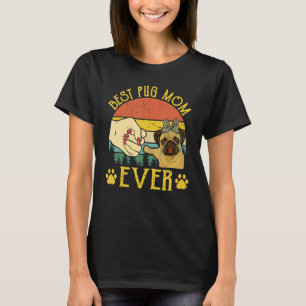 Beste Pug-Mutter überhaupt Vintage-Mutter Pug Leop T-Shirt