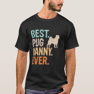 Beste Pug-Tante Aller Zeiten Hunde Liebhaber Oma L T-Shirt