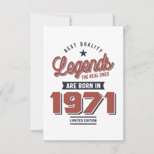 Beste Qualitätslegenden Die Real sind 197 Geboren RSVP Karte