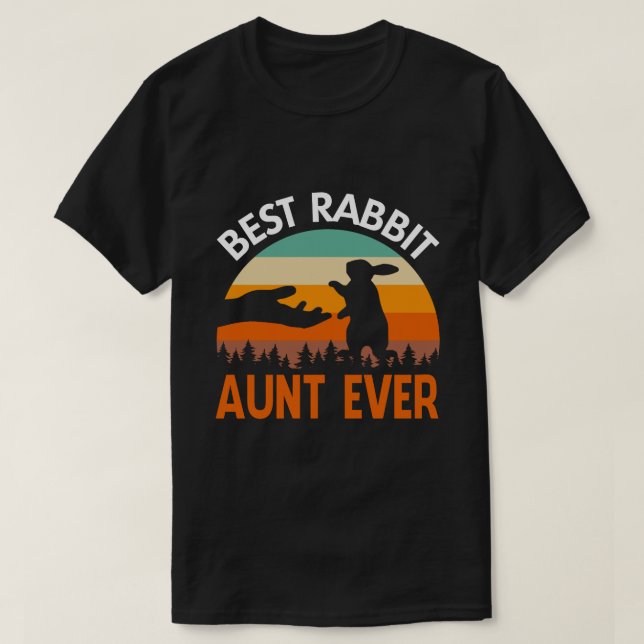 Beste Rabbit AUNT je Vintag T-Shirt (Design vorne)