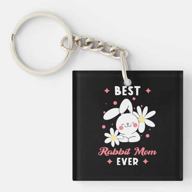 Beste Rabbit-Mama je Schlüsselanhänger (Vorderseite)